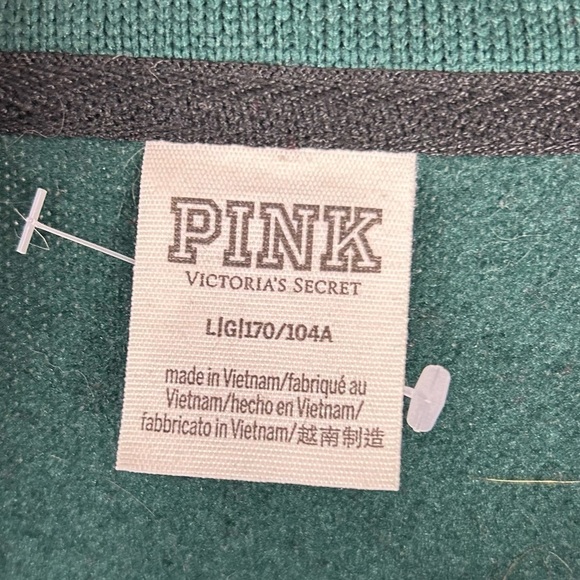 Victoria’s Secret Pink Jacket 1/2 Zip Long Sleeve Fleece Lined Oversize Pullover - Picture 13 of 13